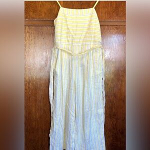 Banana Republic Yellow and White Dress